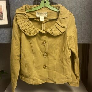 Mustard yellow blazer jacket